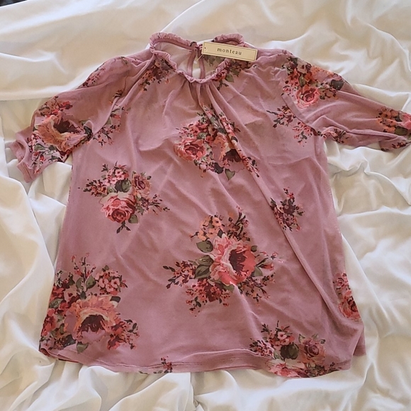 NWT - Monteau, Tank/Tee Sheer Two Piece L-XL - Picture 2 of 8